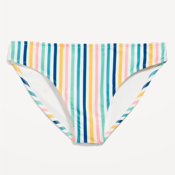 NWT Old Navy Low-Rise Classic Bikini Swim Bottoms / Rainbow Stripe / 2X - Picture 3 of 5